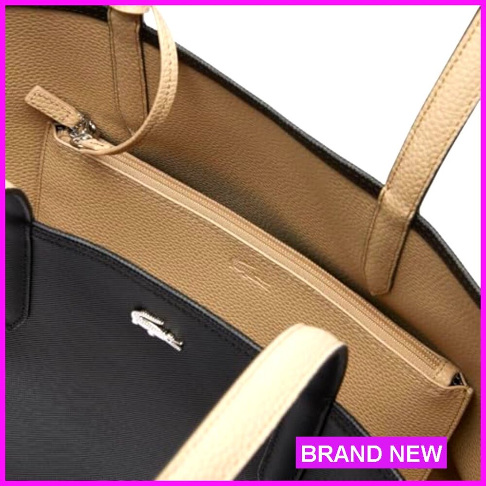 Large Reversible Tote Bag with Detachable Clutch, Holds 15" Laptop - Picture 4 of 7
